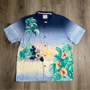 Tommy Bahama sunset Island silk Disney button down shirt Limited Edition Men XXL